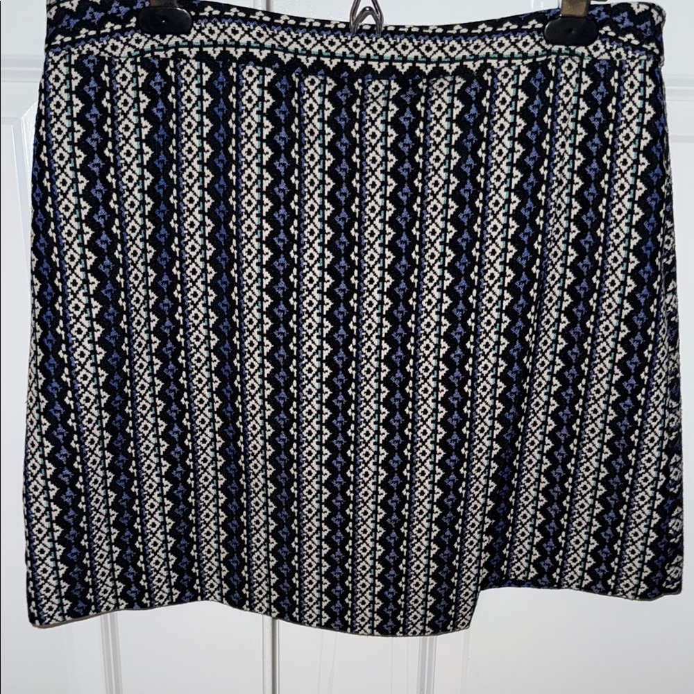 Loft Black, Blue, and White Skirt